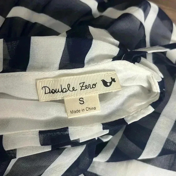 Navy Blue & White Striped V-Neck Day Dress Like New! - Picture 5 of 6